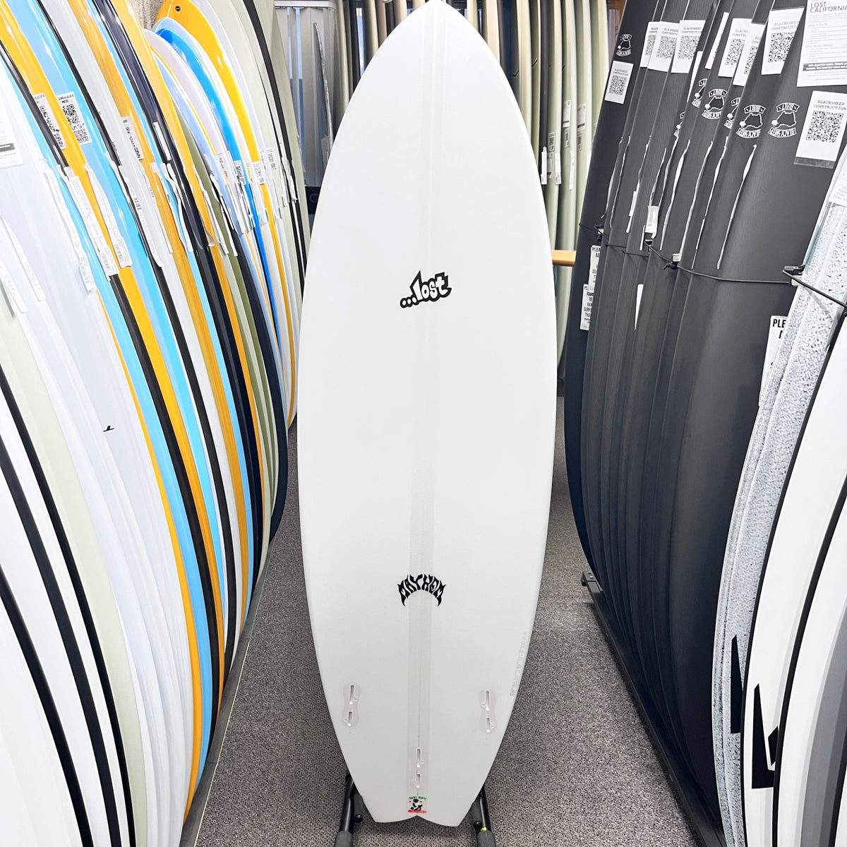 Lost RNF 96 Lightspeed II Regular 5'8 FCS II surfboard, bottom