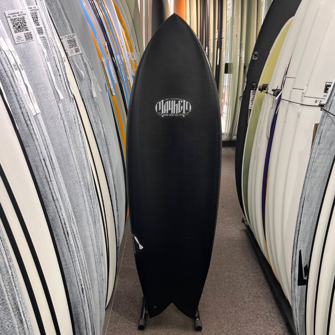 Lost RNF Retro Revamp Double Dart 5'3 FCS II surfboard, deck