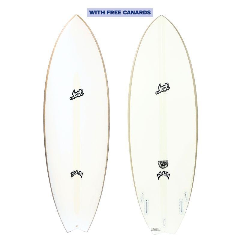 Lost RNF Twinzer 96'er (5'4-5'9) Lightspeed II Futures with Free Canards - Must-Have for Surfers
