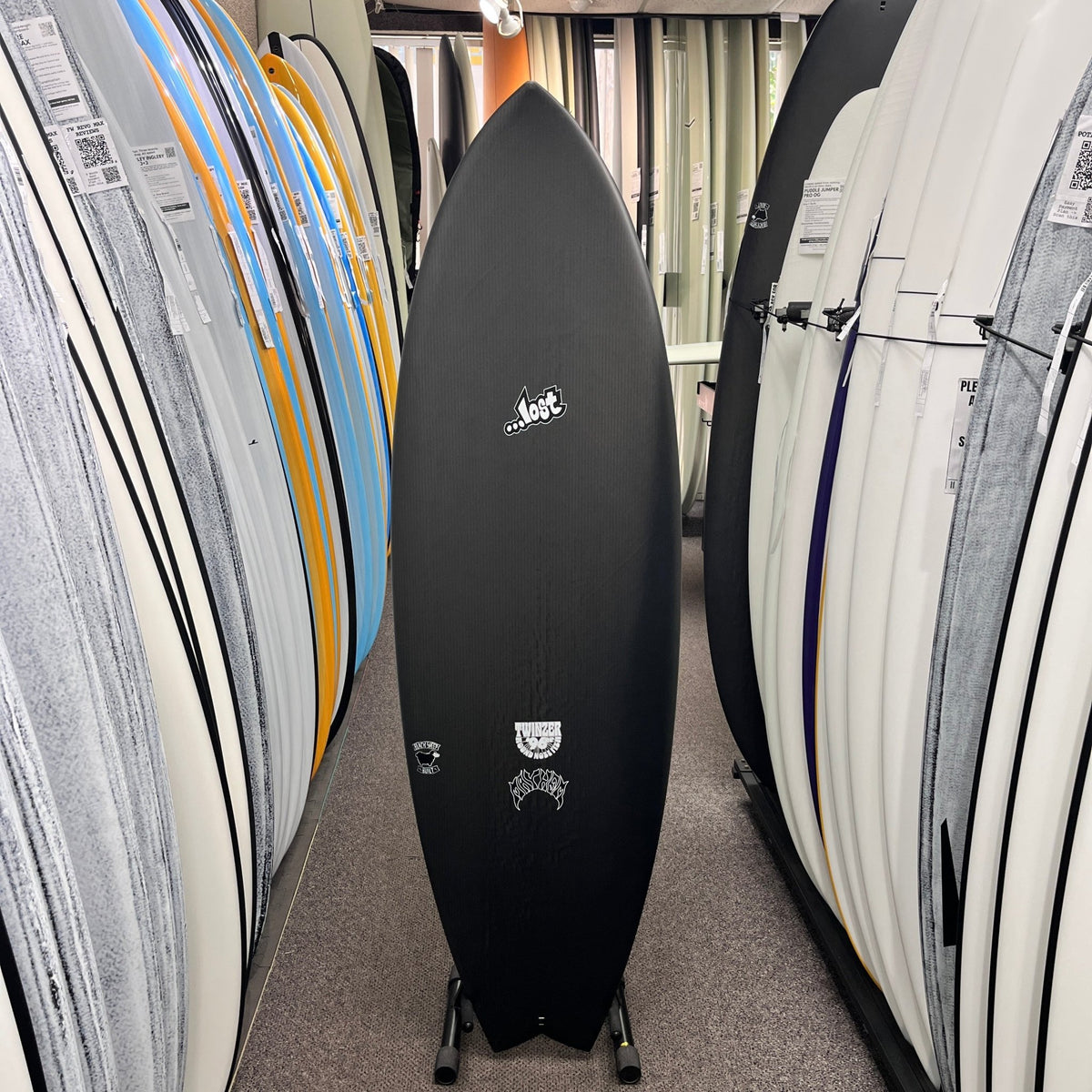 Lost RNF Twinzer 96'er Black Sheep Futures 5'3 - Free Canards - Must-Have for Surfers