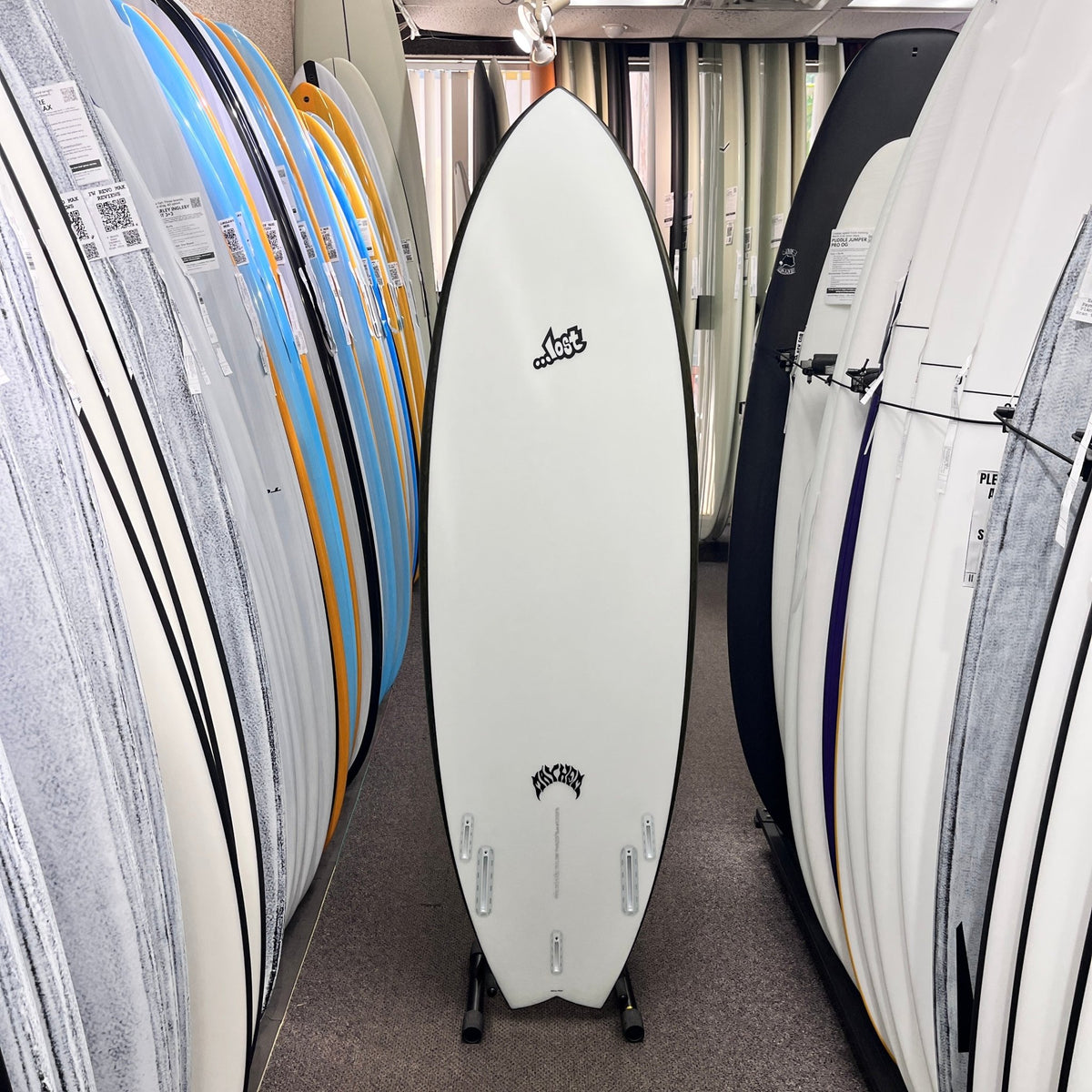 Lost RNF Twinzer 96'er Black Sheep Futures 5'9 V32.75 - Free Canards - Must-Have for Surfers