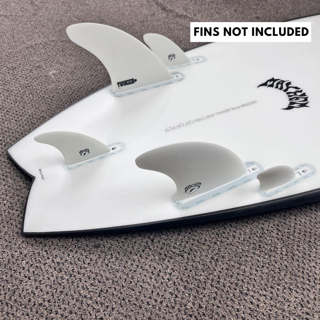 Lost RNF Twinzer 96'er Black Sheep Futures 6'1 V38.25 - Free Canards - Must-Have for Surfers
