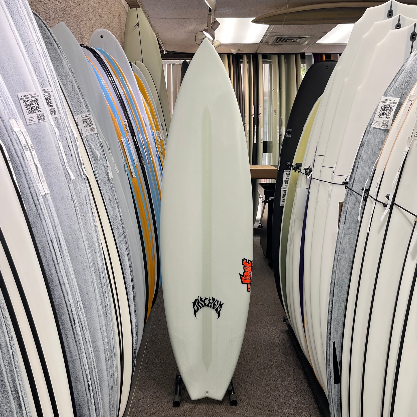 Lost Sub Driver 3.0 Swallow Lightspeed II 6'3 FCS II surfboard, deck