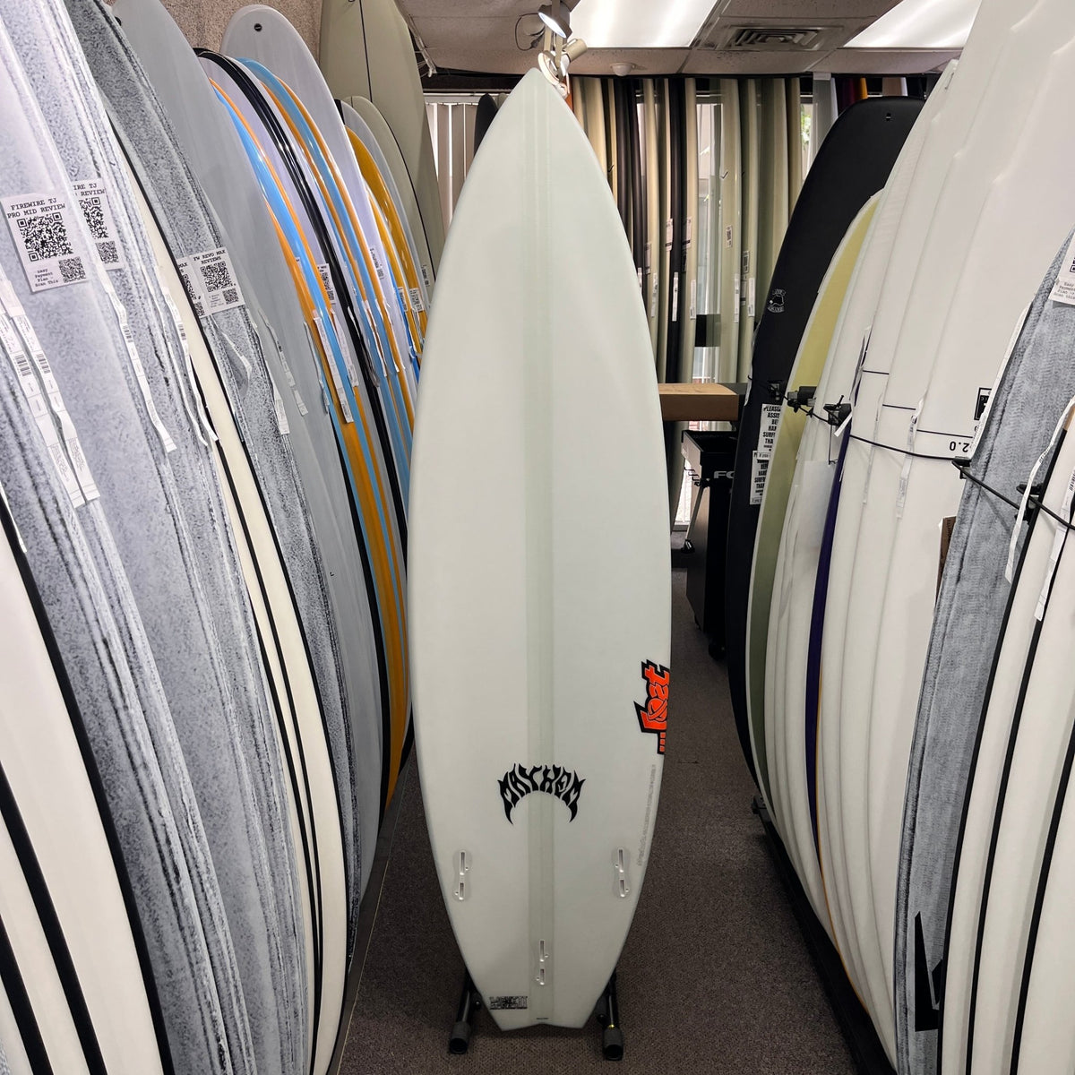 Lost Sub Driver 3.0 Swallow Lightspeed II 6'3 FCS II surfboard, bottom