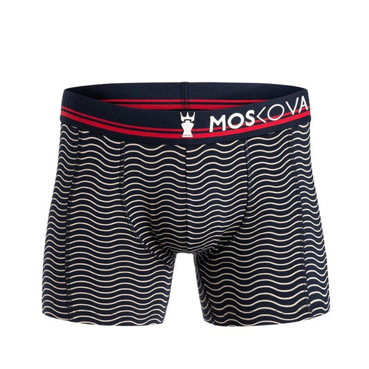MOSKOVA Boxer M2 Cotton - Navy Stripe - Must-Have for Surfers