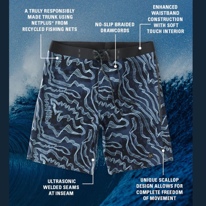 OUTERKNOWN Boardshorts APEX (28" - 36") Kelly Slater Meadow Blue Block - Must - Have for Surfers