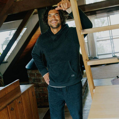 Outerknown Hoodie Hightide Pullover (Small-XLarge) Heather Black - Must-Have for Surfers