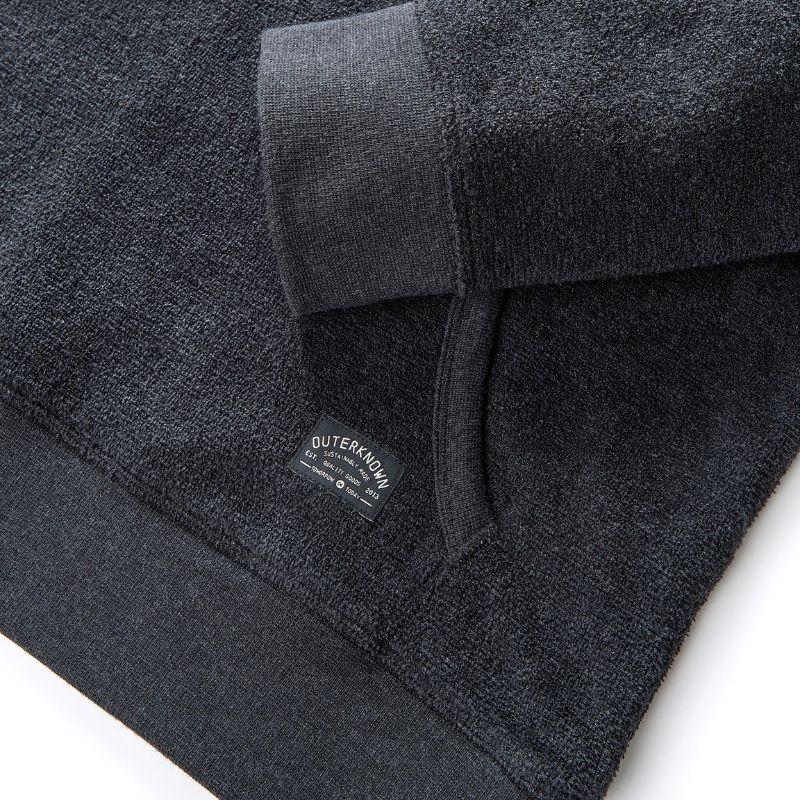 Outerknown Hoodie Hightide Pullover (Small-XLarge) Heather Black - Must-Have for Surfers