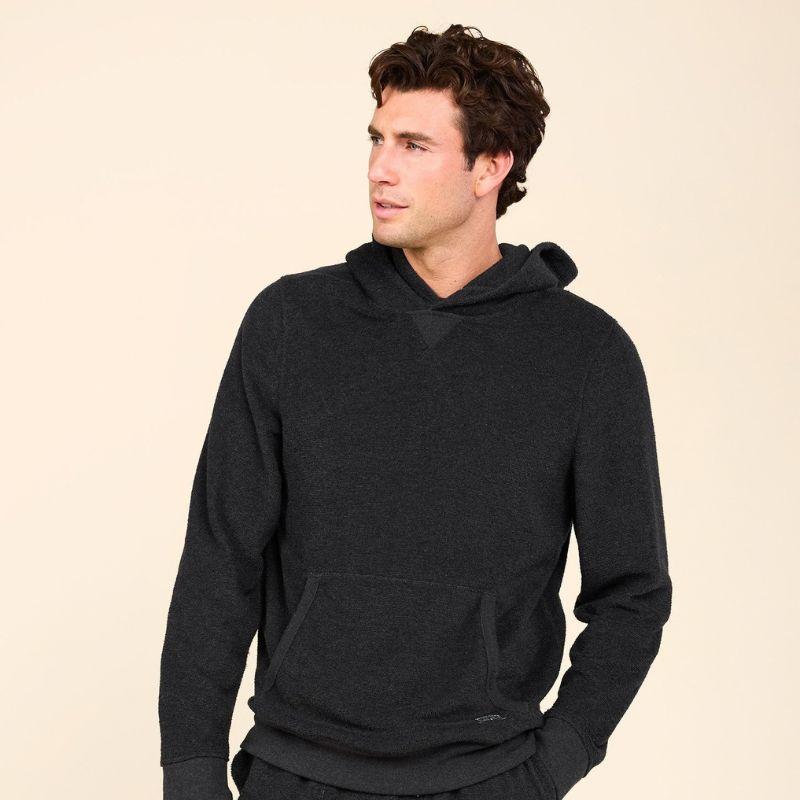 Outerknown Hoodie Hightide Pullover (Small-XLarge) Heather Black - Must-Have for Surfers