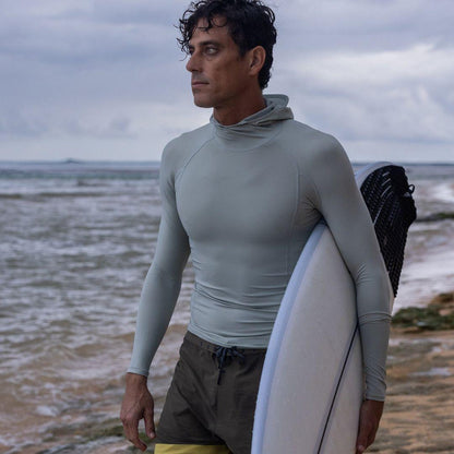 OUTERKNOWN Rashguard Apex Evolution Hooded (Small - Large) Faded Jade - Must - Have for Surfers