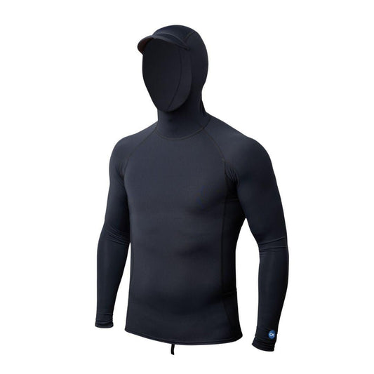 OUTERKNOWN Rashguard Apex Evolution Hooded (Small - XXLarge) Faded Pitch Black - Must - Have for Surfers