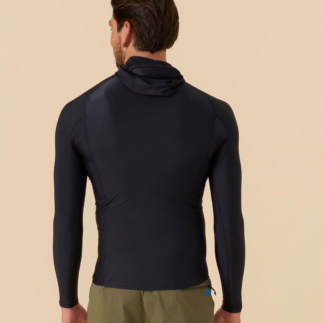 OUTERKNOWN Rashguard Apex Evolution Hooded (Small - XXLarge) Faded Pitch Black - Must - Have for Surfers