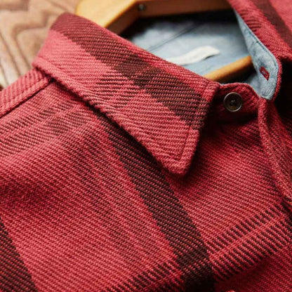 Outerknown SHIRT Dusty Red Cusco Plaid - Must - Have for Surfers
