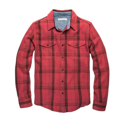Outerknown SHIRT Dusty Red Cusco Plaid - Must - Have for Surfers