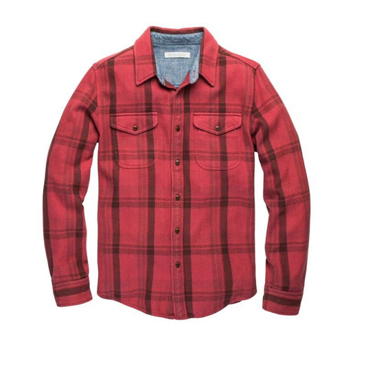 Outerknown SHIRT Dusty Red Cusco Plaid - Must - Have for Surfers