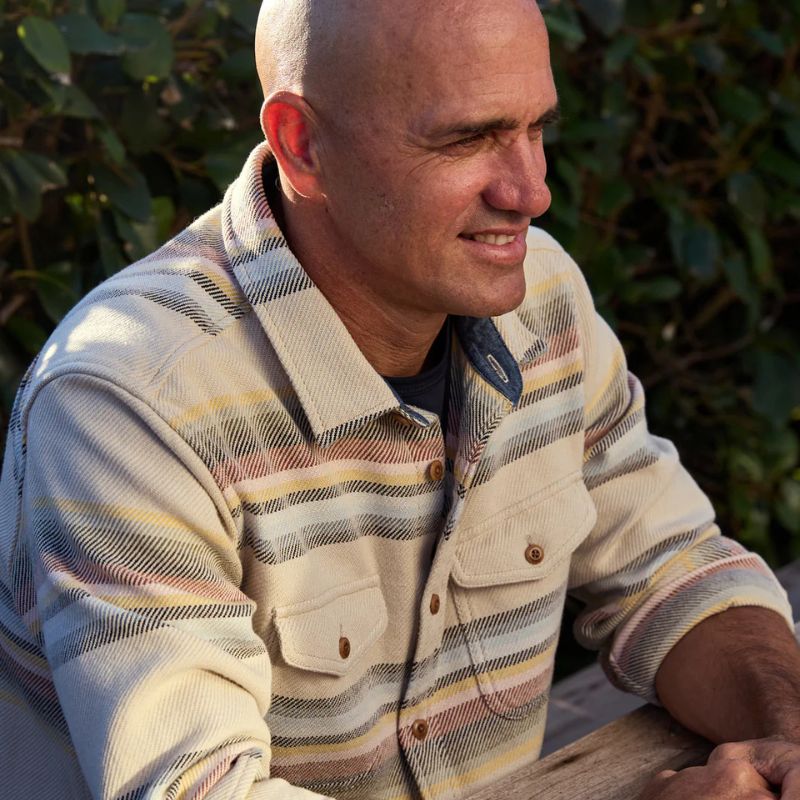 Outerknown SHIRT (Large - XLarge) Mirage Blanket Stripe - Must - Have for Surfers