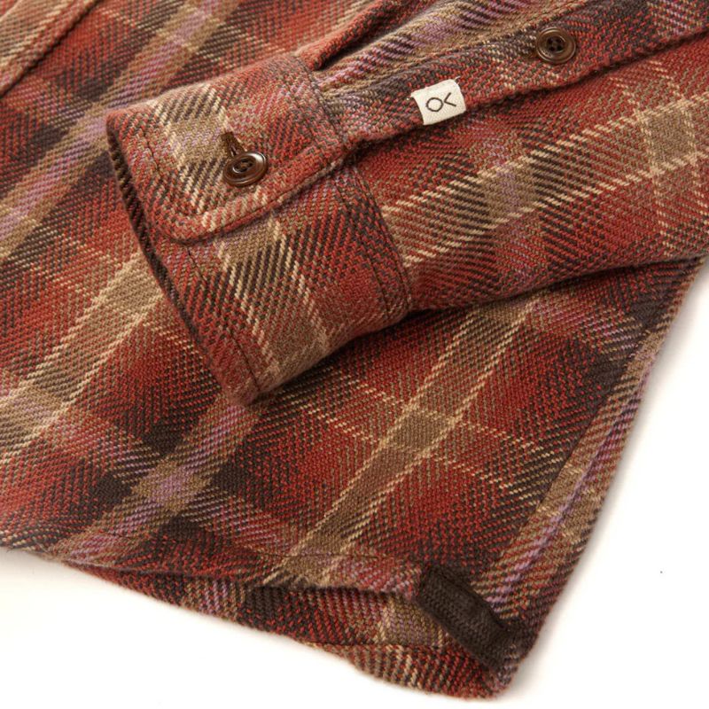 Outerknown SHIRT (Medium - Xlarge) Copper Spotlight Plaid - Must - Have for Surfers
