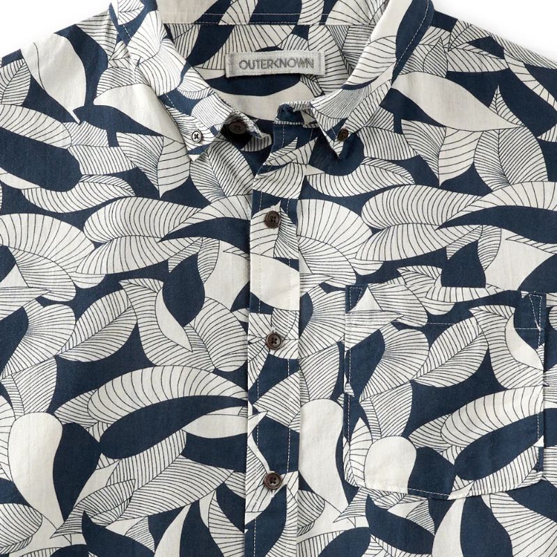 Outerknown SHIRT (Small - Large) Indigo Floating Fauna - Must - Have for Surfers