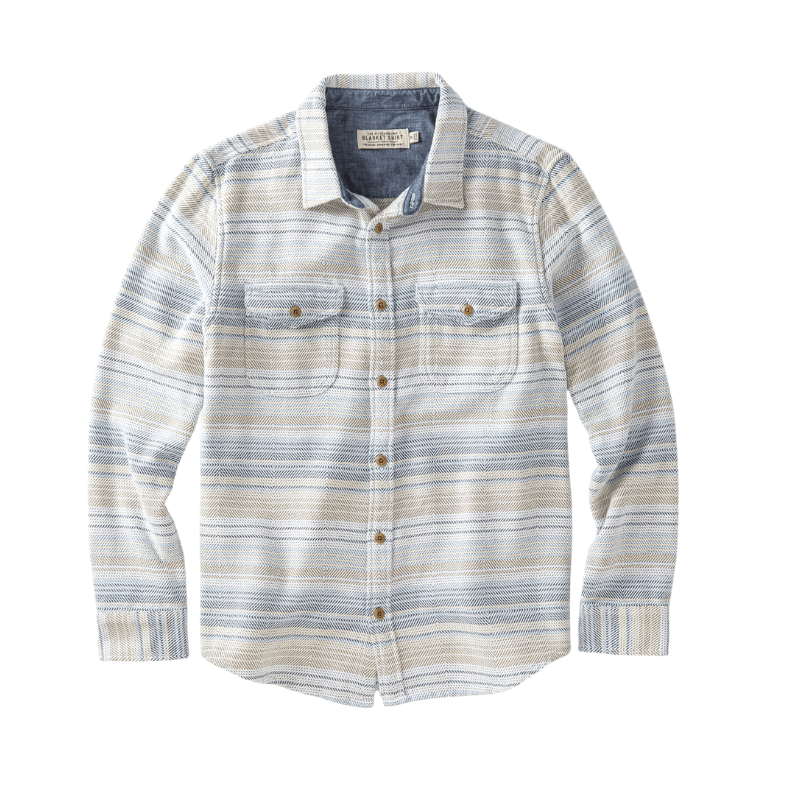 Outerknown SHIRT (Small) Seabreeze Mojave Stripe