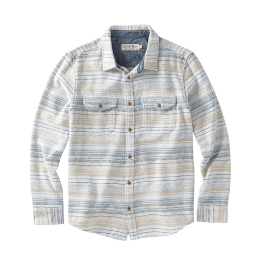 Outerknown SHIRT (Small) Seabreeze Mojave Stripe