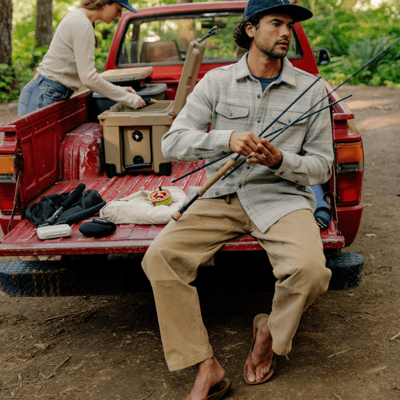 Outerknown SHIRT (Small) Seabreeze Mojave Stripe