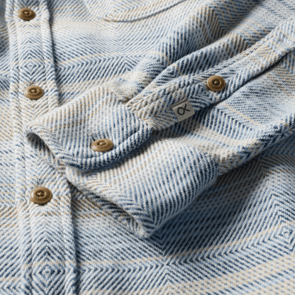 Outerknown SHIRT (Small) Seabreeze Mojave Stripe