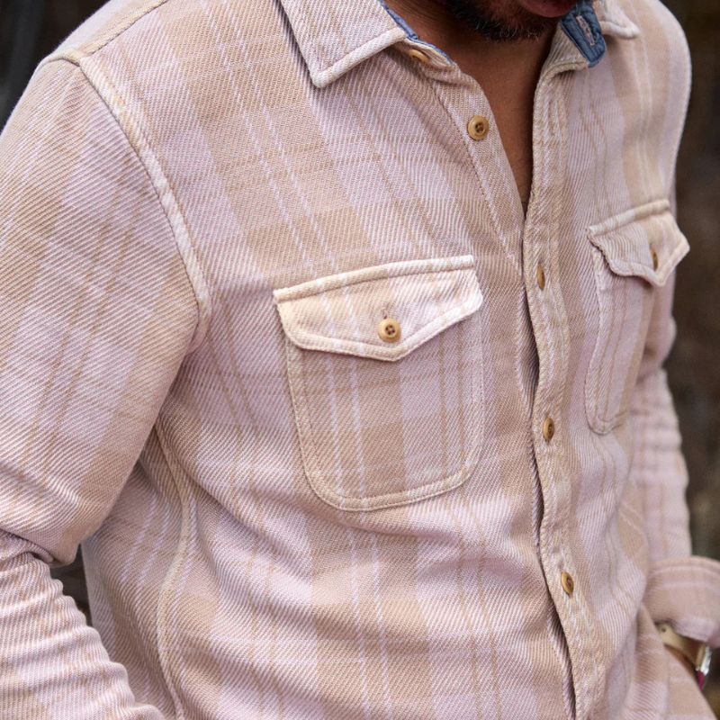 Outerknown SHIRT (Small - XLarge) Lilac Haze Latte Boxes - Must - Have for Surfers