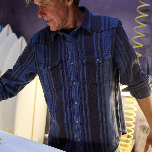 Outerknown SHIRT (Small - XLarge) Westerly Twiz Cabo Stripe - Must - Have for Surfers