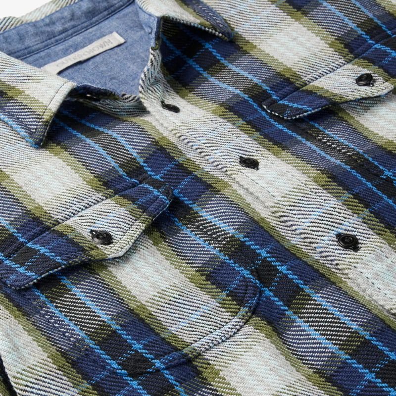 Outerknown SHIRT (Small - XXLarge) Marine Felize Plaid - Must - Have for Surfers