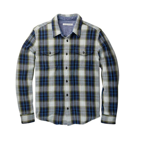 Outerknown SHIRT (Small-XXLarge) Marine Felize Plaid