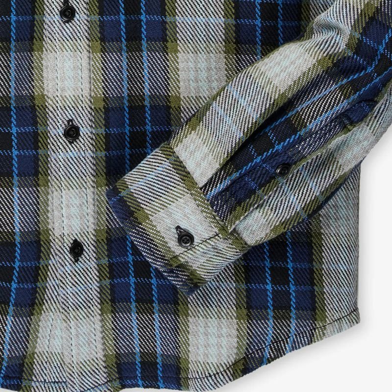 Outerknown SHIRT (Small - XXLarge) Marine Felize Plaid - Must - Have for Surfers