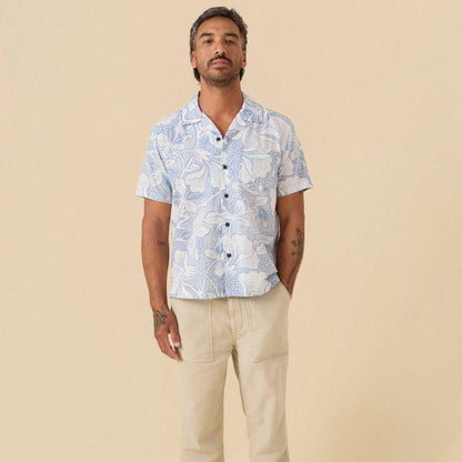 Outerknown SHIRT The BBQ (Small - XXLarge) Solimar Blue Kellyloha - Must - Have for Surfers