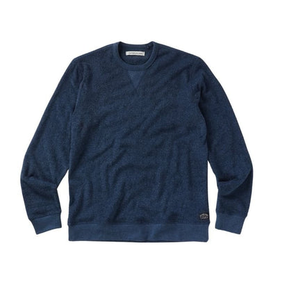 Outerknown Sweater Hightide Crew (Small - Large) Heather Indigo - Must - Have for Surfers