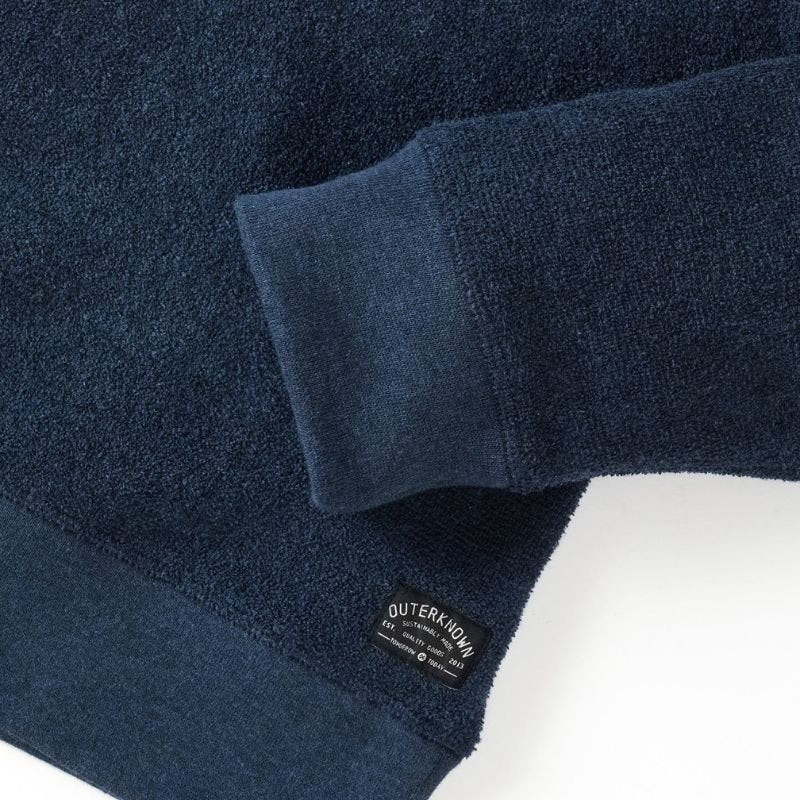 Outerknown Sweater Hightide Crew (Small - Large) Heather Indigo - Must - Have for Surfers