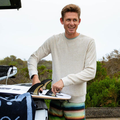 Outerknown Sweater Hightide Crew (Small - Large) Oatmeal Heather - Must - Have for Surfers