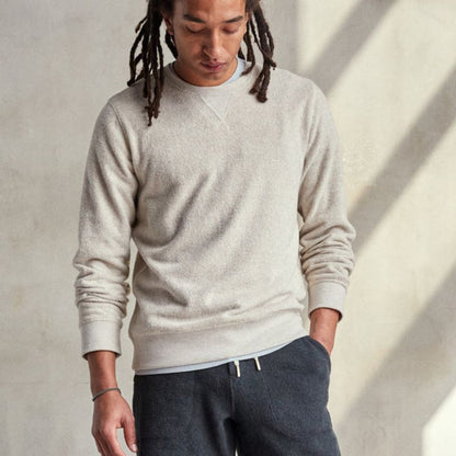 Outerknown Sweater Hightide Crew (Small - Large) Oatmeal Heather - Must - Have for Surfers
