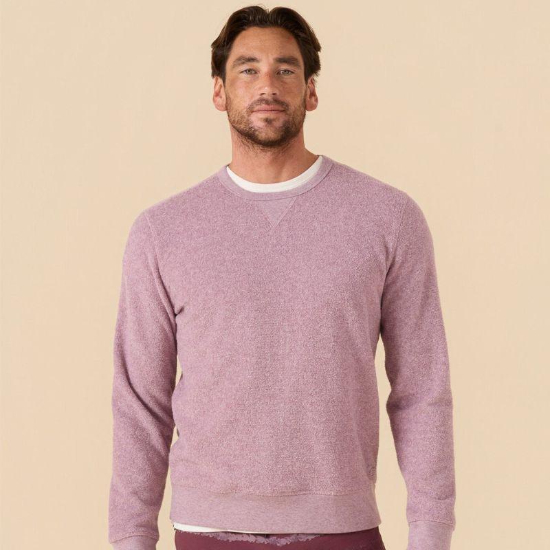 Outerknown Sweater Hightide Crew (Small-XLarge) Heather Nirvana - Must-Have for Surfers