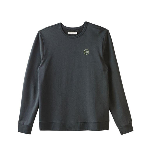 Outerknown Sweater The Team Crew (Small-XLarge) Washed Black - Must-Have for Surfers