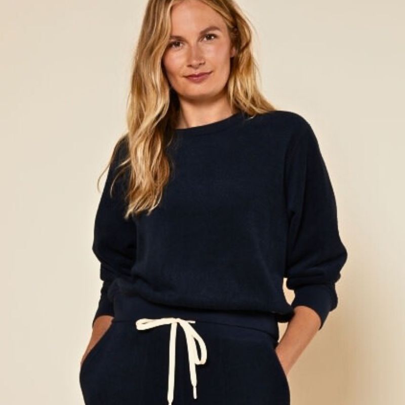 Outerknown Sweater Women's Hightide Crew (XSmall - Med) Night - Must - Have for Surfers