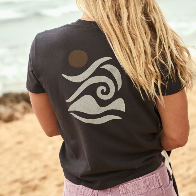 OUTERKNOWN T-Shirt Bailey Elder (Small - XXLarge) Washed Black - Must - Have for Surfers