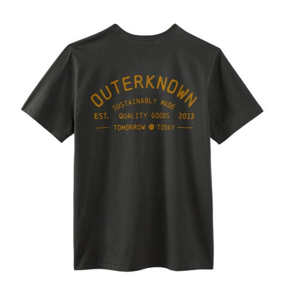 OUTERKNOWN T-Shirt Industrial Pocket (Small - XLarge) Faded Black - Must - Have for Surfers