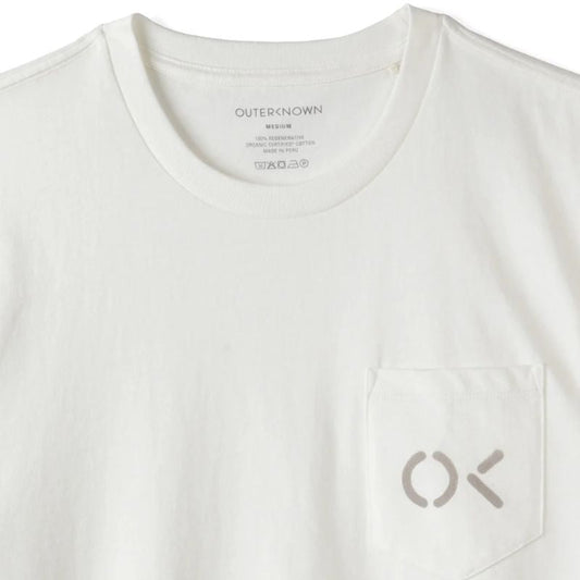 OUTERKNOWN T-Shirt Stencil Pocket (Small - Large) Salt - Must - Have for Surfers