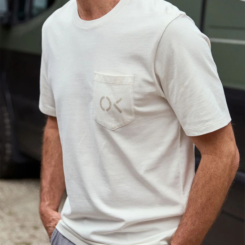 OUTERKNOWN T-Shirt Stencil Pocket (Small - Large) Salt - Must - Have for Surfers