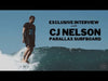CJ Nelson PARALLAX Single Fin (9'3-9'9) Thunderbolt Red Sky Blue