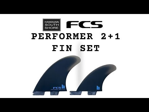 FCS II PERFORMER TWIN + 1 FIN SET S-M BLACK