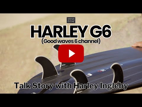 Harley Ingleby G6 (9&#39;1) 4+1 Fin FCS 2 Thunderbolt Black Grey Carbon