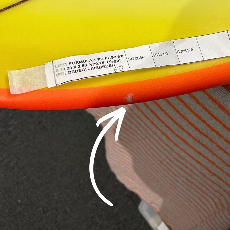 SALE Lost Formula 1 PU 6'0 - Ding on Tail - Must - Have for Surfers