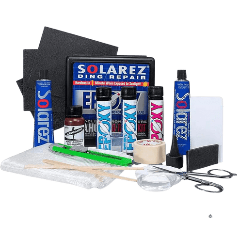 Solarez Epoxy Pro Travel Kit for surfboard ding repair on the go
