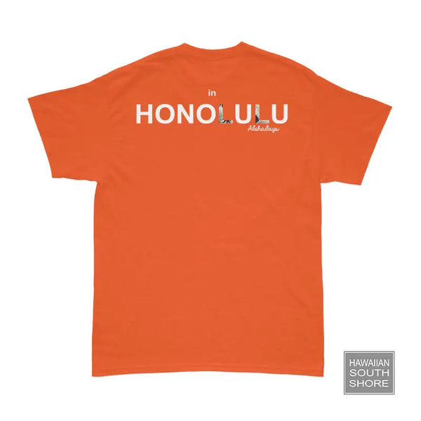 Aloha Days Surf in Honolulu Shirt Original Orange-SHOP CLOTHING-ALOHA DAYS-[SURFBOARDS HAWAII SURF SHOP]-HawaiianSouthShore