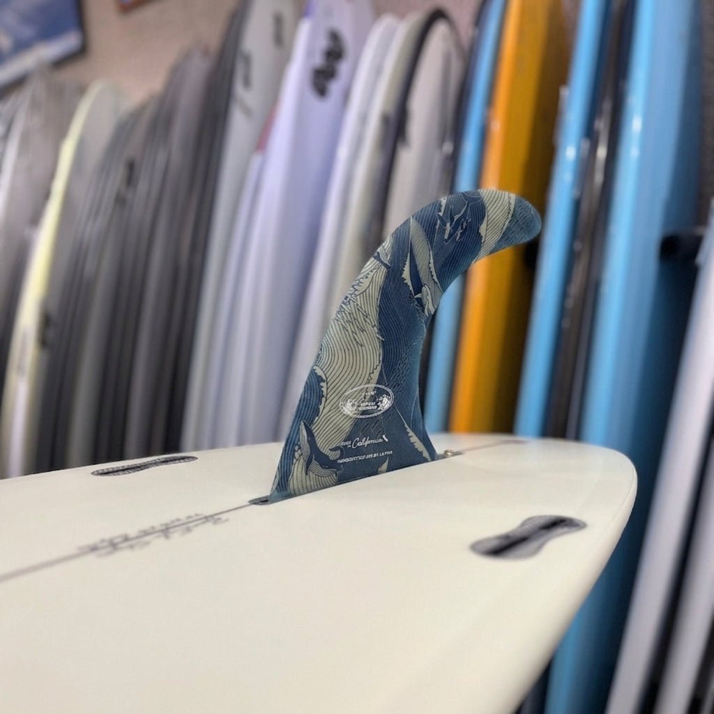 Takayama DT Flex Fin (9" - 10") Fabric Blue Whale - Must-Have for Surfers